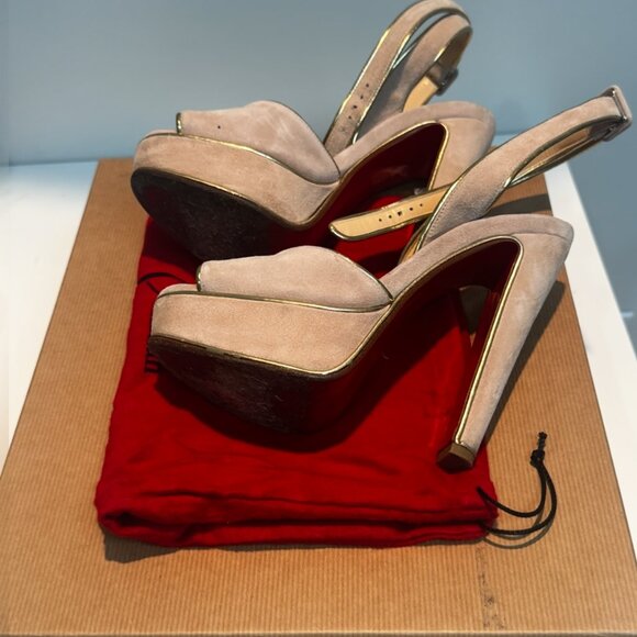 Christian Louboutin Louloudance 140 Slingback Heels – Size 36.5 (US 6) - Picture 4 of 6